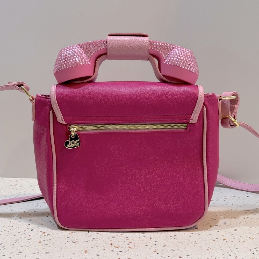 Betsey Johnson Pink Retro Telephone Crossbody Bag โโ Working Handset - Picture 6 of 16